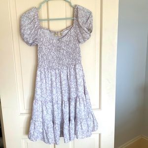 Altar’d State, size XS, puckered top, short puff sleeves, ruffled hem-line